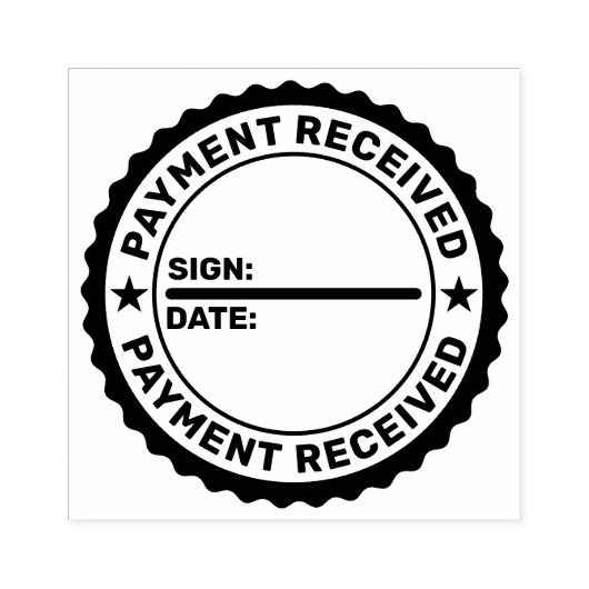 ONTVANGSTDATUM BETALING INITIËLE RUBBEREN STEMPEL (Afrduk)