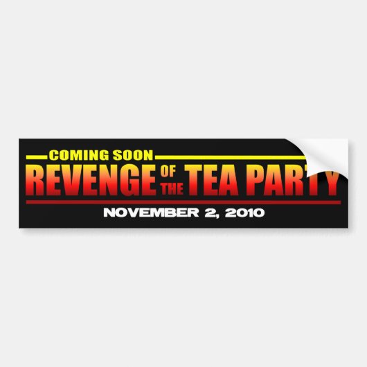 Ontvangsten van de Tea Party Bumpersticker (Voorkant)
