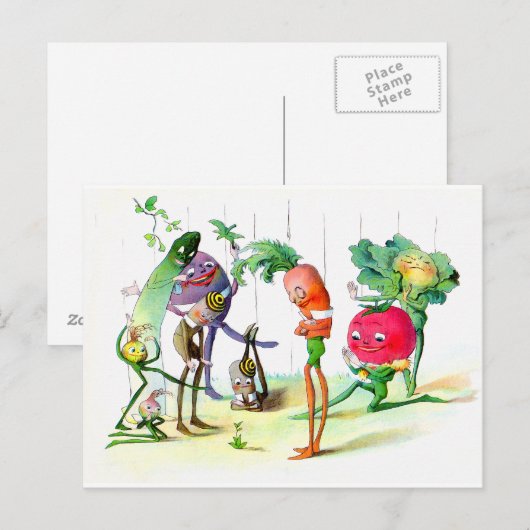 Ontvangsten van de Vege-Mannen 2 Briefkaart (Voorkant / Achterkant)