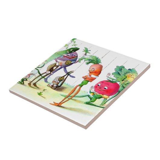 Ontvangsten van de Vege-Mannen 2 Tegeltje (Zijkant)