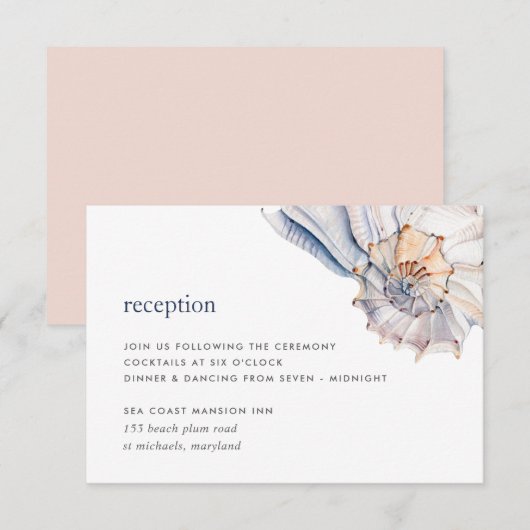 Ontvangstenvelopkaart voor het strand kaart (Voorkant / Achterkant)