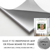 Ontvangstfoto bij begrafenis Elegant groen bord Poster