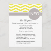 Ontvangstgegevens Deandra Chic Chevron | geel Informatiekaartje (Voorkant)