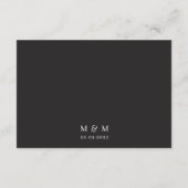 Ontvangstgegevens voor zwarte en witte bloemen bru informatiekaartje (Achterkant)