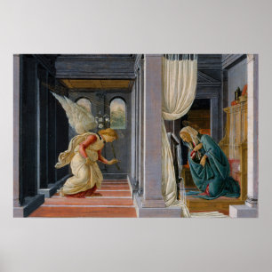 Ontvangstijding door Sandro Botticelli Poster