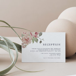 Ontvangstkaart Blush Rose Informatiekaartje