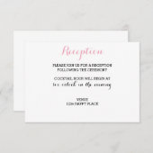 Ontvangstkaart chic informatiekaartje (Voorkant / Achterkant)