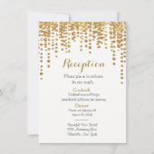 Ontvangstkaart | Gouden Confetti Stippen Kaart (Voorkant)