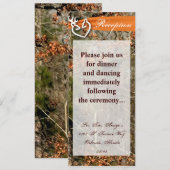 Ontvangstkaart herten paar doe bok camouflage 4x9 kaart (Voorkant / Achterkant)