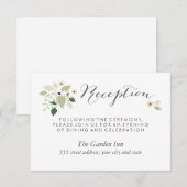 Ontvangstkaart 'Meadow Blooms' - Wit Informatiekaartje (Voorkant / Achterkant)