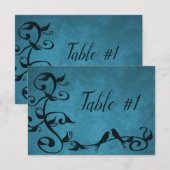 Ontvangstkaart met Blauwe Liefdesvogels Kaart (Voorkant / Achterkant)