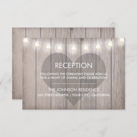 Ontvangstkaart met hartstempel informatiekaartje (Voorkant / Achterkant)