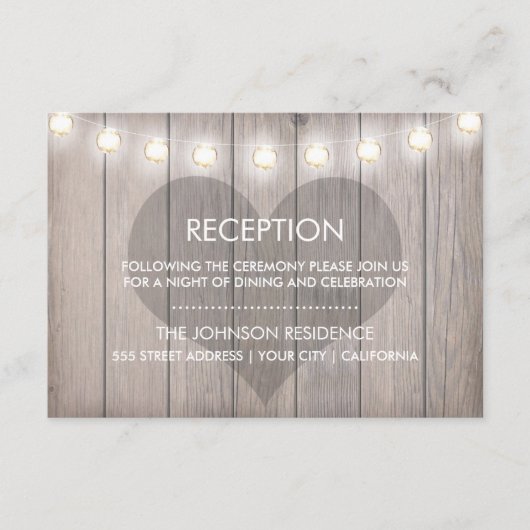 Ontvangstkaart met hartvlekken informatiekaartje (Voorkant)