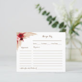 Ontvangstkaart Pampas Grass Vrijgezellenfeest Reci (Staand voorkant)