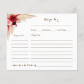 Ontvangstkaart Pampas Grass Vrijgezellenfeest Reci (Voorkant)