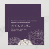 Ontvangstkaart rozentuin - Paars Informatiekaartje (Voorkant / Achterkant)