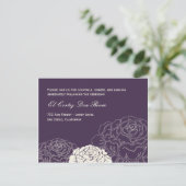 Ontvangstkaart rozentuin - Paars Informatiekaartje (Staand voorkant)