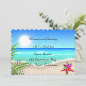 Ontvangstkaart Strand Met Kleurrijke Zeesterren Kaart (Staand voorkant)