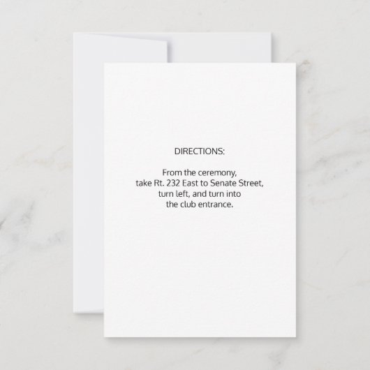 Ontvangstkaart Uitnodiging Bruiloft template aange (Achterkant)