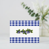 Ontvangstkaart voor blauwe bessen briefkaart (Staand voorkant)