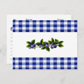 Ontvangstkaart voor blauwe bessen briefkaart (Voorkant / Achterkant)