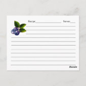 Ontvangstkaart voor blauwe bessen briefkaart (Achterkant)