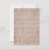 Ontvangstkaart voor country herfst muziekblad kaart (Achterkant)