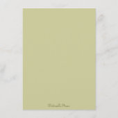 Ontvangstkaart voor eenvoudige groene en gouden br informatiekaartje (Achterkant)
