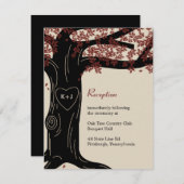 Ontvangstkaart voor eikenbomen - rood informatiekaartje (Voorkant / Achterkant)