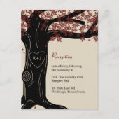 Ontvangstkaart voor eikenbomen - rood informatiekaartje (Voorkant)