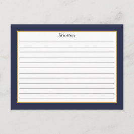 Ontvangstkaart voor marinesologram blauw gouddeblo briefkaart
