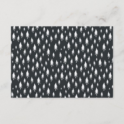 Ontvangstkaart Winter Forest Informatiekaartje (Achterkant)