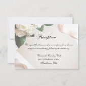 Ontvangstkaart Witte Bruiloft Template Aanpassen Kaart (Voorkant)