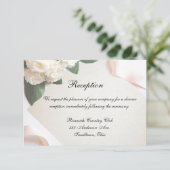 Ontvangstkaart Witte Bruiloft Template Aanpassen Kaart (Staand voorkant)