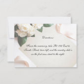 Ontvangstkaart Witte Bruiloft Template Aanpassen Kaart (Achterkant)