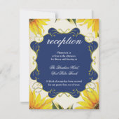 Ontvangstkaart zonnebloem - Trouwkaartenset Kaart (Voorkant)