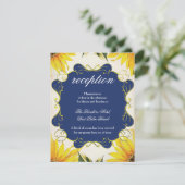 Ontvangstkaart zonnebloem - Trouwkaartenset Kaart (Staand voorkant)