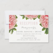 ONTVANGSTKAARTJE chic roze bloem pioenroos bloem Kaart (Voorkant)