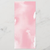 ONTVANGSTMENU - stijlvolle roze waterverf Menu (Achterkant)