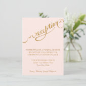 Ontvangstscript Forever in Love Goud Glitter Informatiekaartje (Staand voorkant)