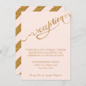 Ontvangstscript Voor altijd in liefde Gouden glitt Informatiekaartje (Voorkant / Achterkant)