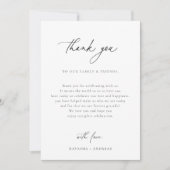 Ontvangsttabel voor hedendaagse bruiloft Dank je w Kaart (Voorkant)