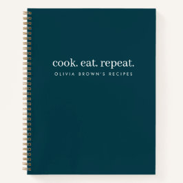 Ontvangt de moderne, stijlvolle, Blauwgroen kook u Notitieboek