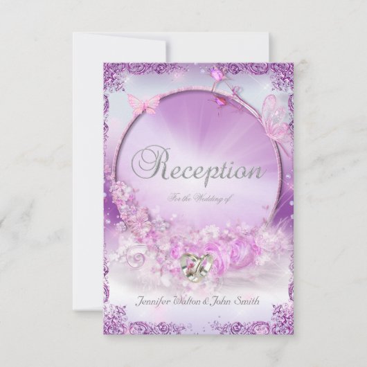 Ontvangt een roze Lila ringstoot Kaart (Voorkant)