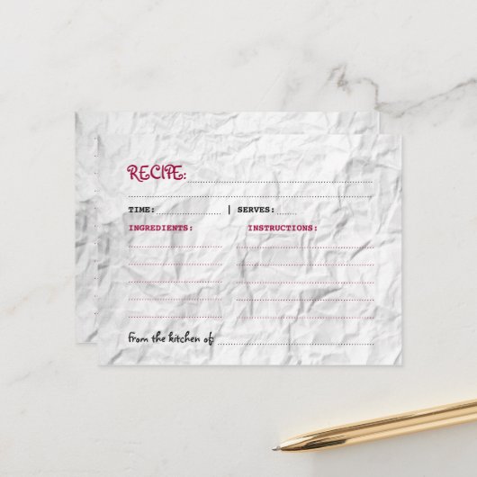 Ontvangt gesneden papier briefkaart (Voorkant / Achterkant in situ)