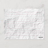 Ontvangt gesneden papier briefkaart (Achterkant)