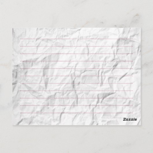 Ontvangt gesneden papier briefkaart (Achterkant)