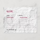 Ontvangt gesneden papier briefkaart (Voorkant)