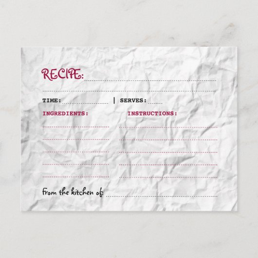 Ontvangt gesneden papier briefkaart (Voorkant)