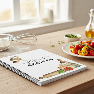 Ontvangt het Monogram keuken van de Waterverf van  Notitieboek